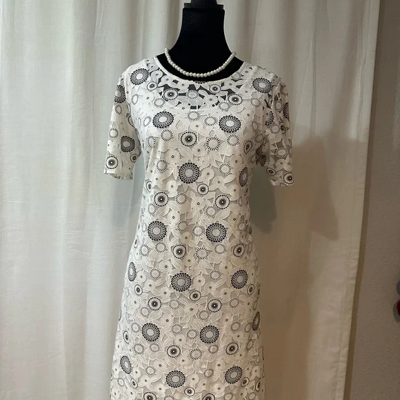 knee length dresses for ladies Satin Crepe Combo Midi Black / 16